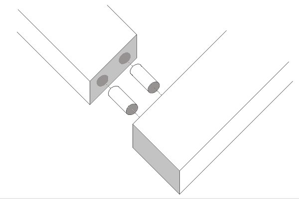 Dowelled Butt Joint